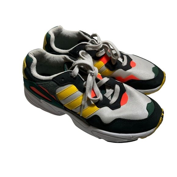 ADIDAS Yung-96 Grey One Bold Gold DB2605 Men's Shoes Sneakers Size 8 - Picture 6 of 13